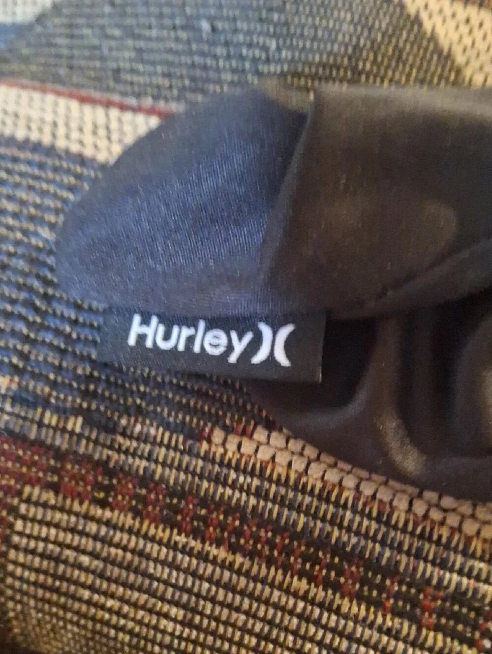 Hurley Black Stretch Fabric Drawstring Pouch Sunglasses Glasses Cleaning Cloth